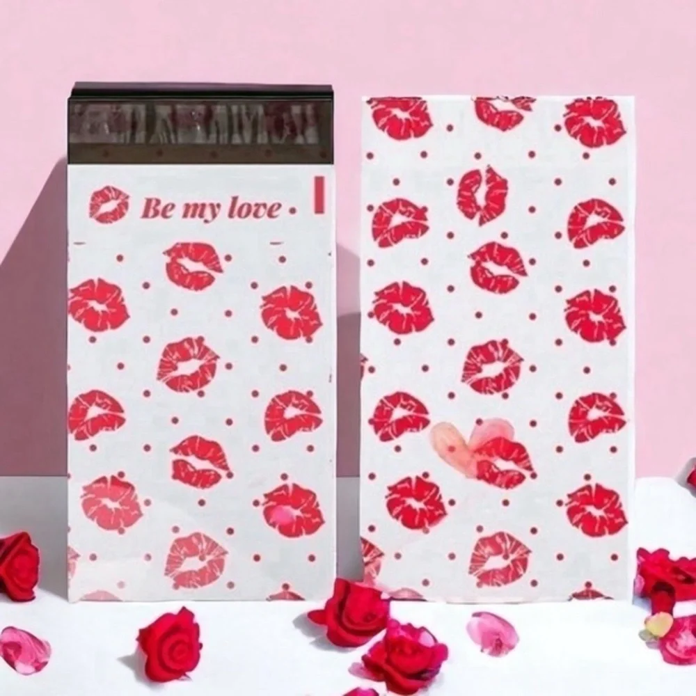 (10) 6x9 Valentines Hearts Poly Mailers*